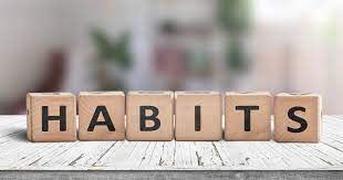an image that says habits